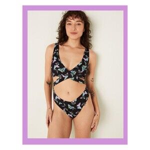 NWT PINK Victoria's Secret XXL Dark Butterfly Body Wrap One-Piece Swimsuit